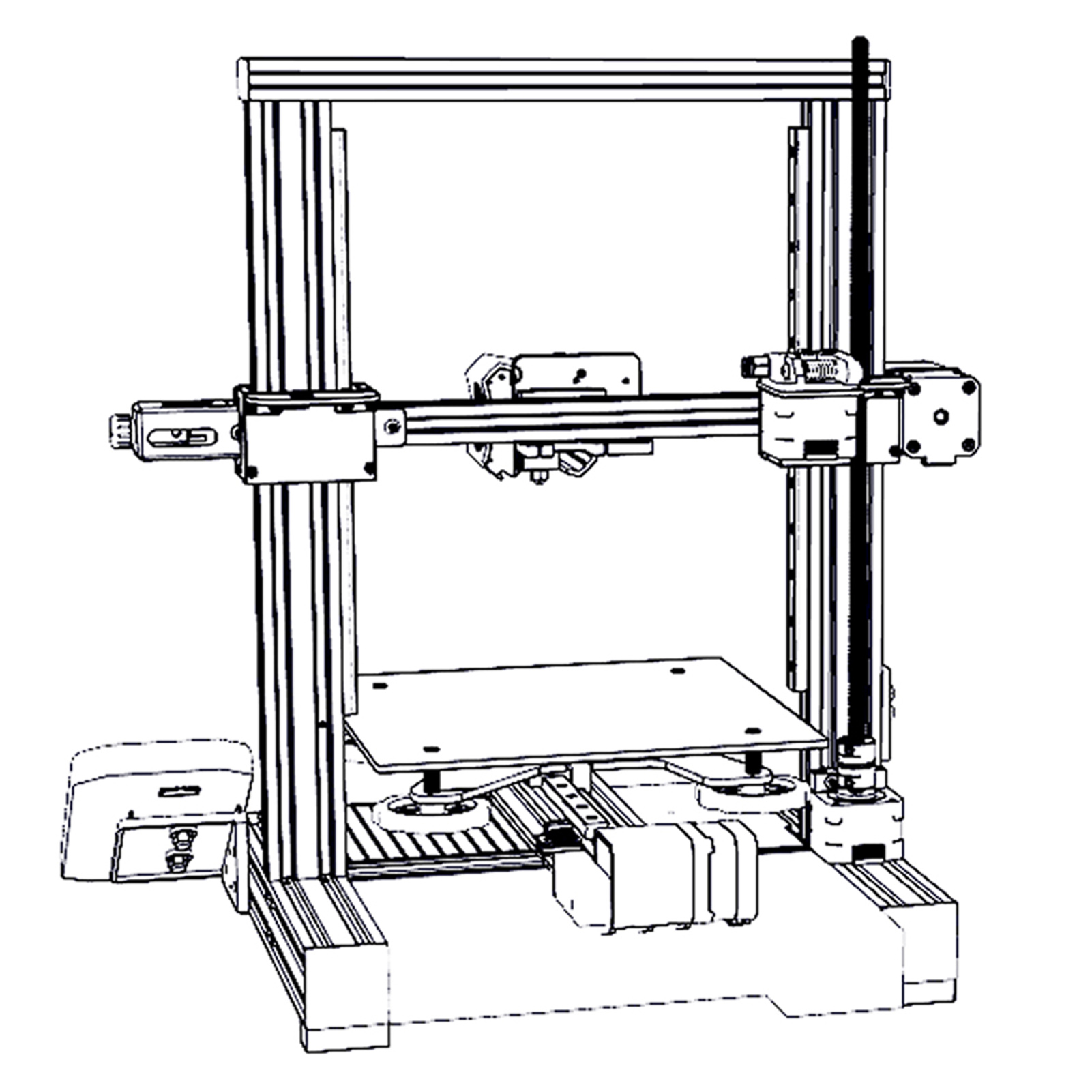 Ender-3-V2Pro-3D-Drucker-Upgrade-Kit-Black-Knight-Kit-und-Riemen-Schrauben-zur-Verbesserung-der-Hiwi-1948644-6